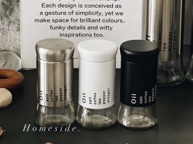 Salero especiero vidrio acero